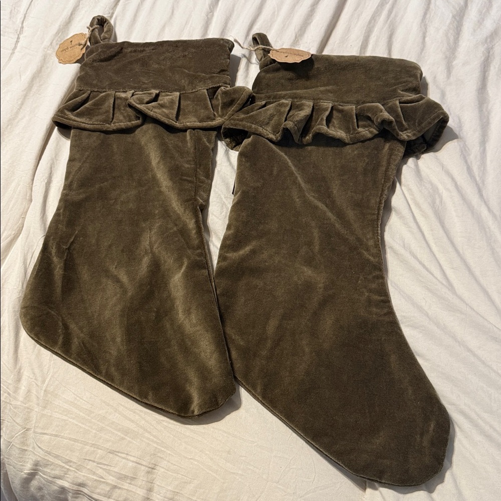 Simply Southern Olive Green Holiday Stockings